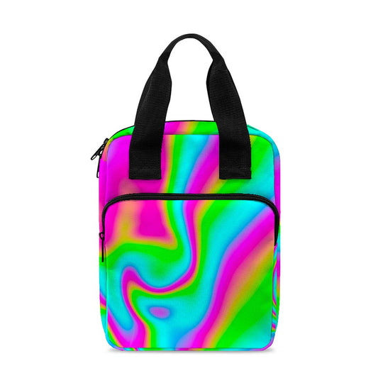 Abstract Psychedelic Trippy Print Bible Tote Bag