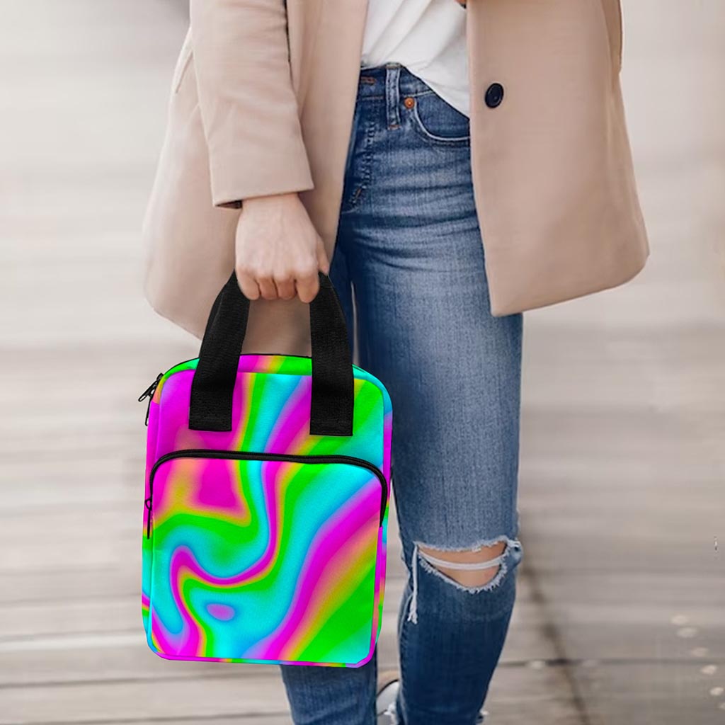 Abstract Psychedelic Trippy Print Bible Tote Bag