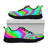 Abstract Psychedelic Trippy Print Black Running Shoes