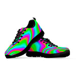 Abstract Psychedelic Trippy Print Black Running Shoes