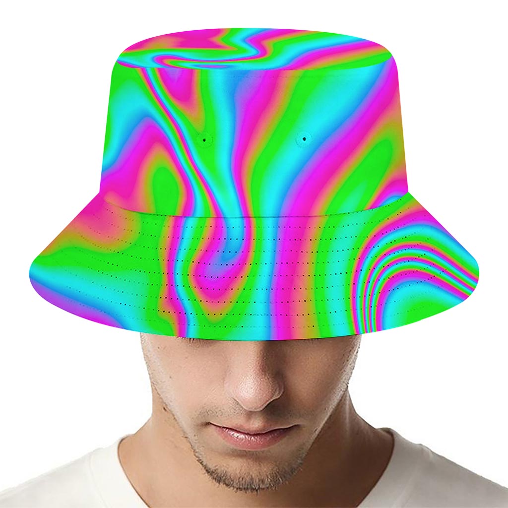 Abstract Psychedelic Trippy Print Bucket Hat
