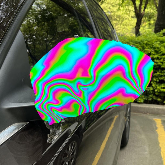 Abstract Psychedelic Trippy Print Car Side Mirror Covers