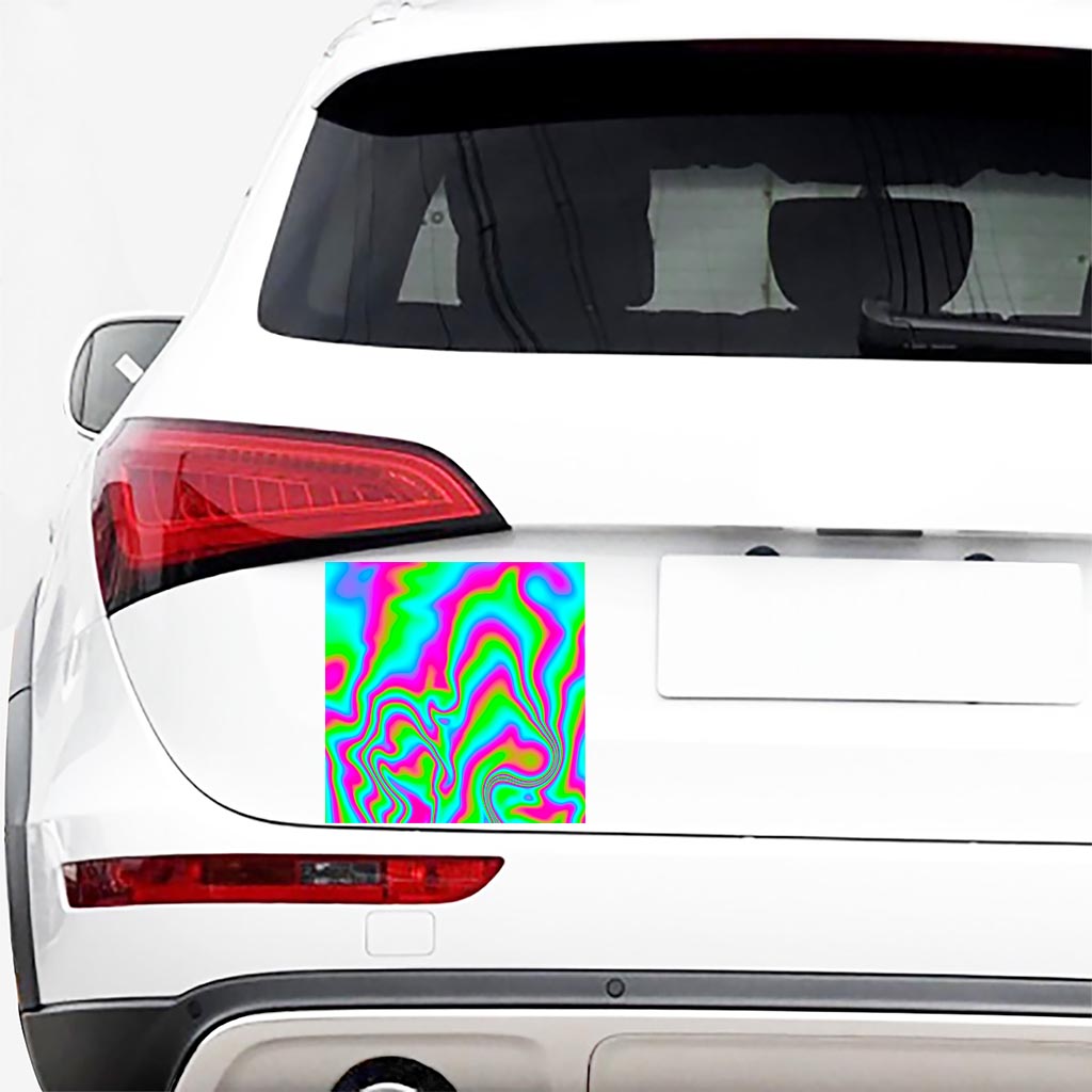 Abstract Psychedelic Trippy Print Car Sticker