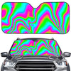 Abstract Psychedelic Trippy Print Car Windshield Sun Shade