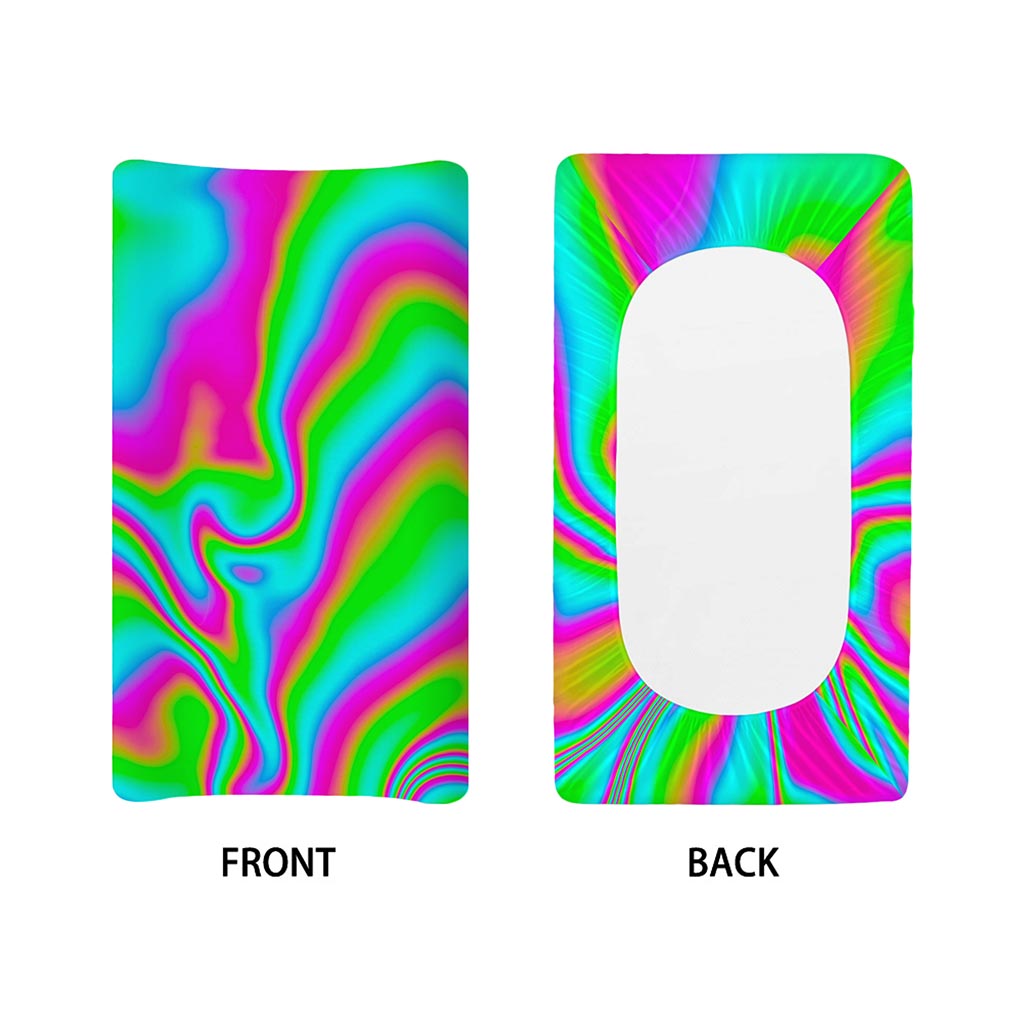 Abstract Psychedelic Trippy Print Changing Pad Cover