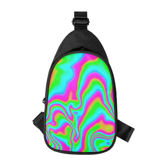Abstract Psychedelic Trippy Print Chest Bag