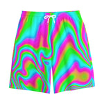 Abstract Psychedelic Trippy Print Cotton Shorts