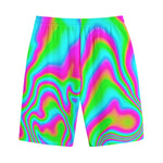 Abstract Psychedelic Trippy Print Cotton Shorts