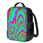 Abstract Psychedelic Trippy Print Crossbody Lunch Bag