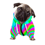 Abstract Psychedelic Trippy Print Dog Zip Up Hoodie