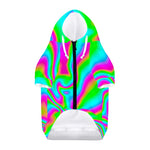 Abstract Psychedelic Trippy Print Dog Zip Up Hoodie