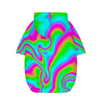 Abstract Psychedelic Trippy Print Dog Zip Up Hoodie