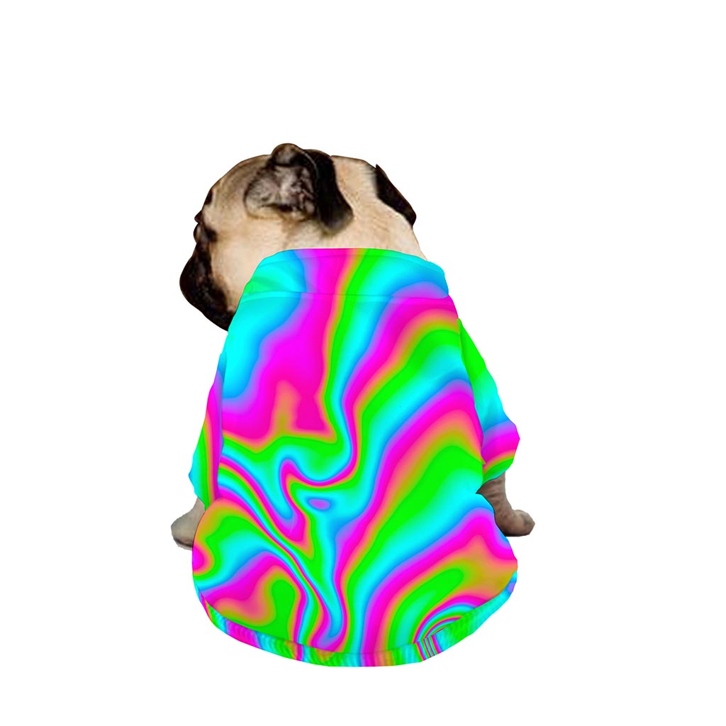 Abstract Psychedelic Trippy Print Dog Zip Up Jacket