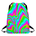 Abstract Psychedelic Trippy Print Drawstring Backpack