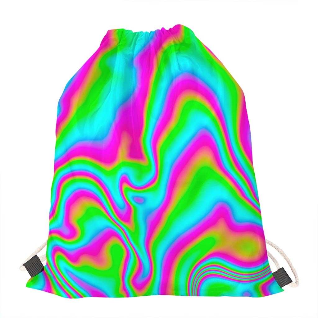 Abstract Psychedelic Trippy Print Drawstring Bag