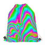 Abstract Psychedelic Trippy Print Drawstring Bag