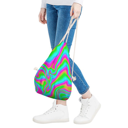 Abstract Psychedelic Trippy Print Drawstring Bag