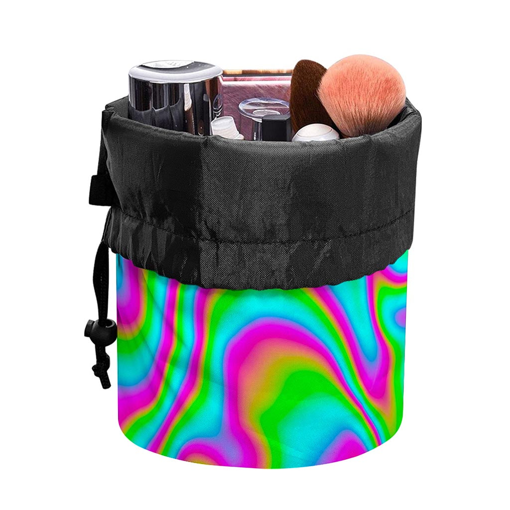 Abstract Psychedelic Trippy Print Drawstring Makeup Bag