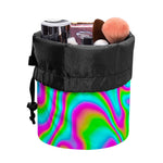 Abstract Psychedelic Trippy Print Drawstring Makeup Bag