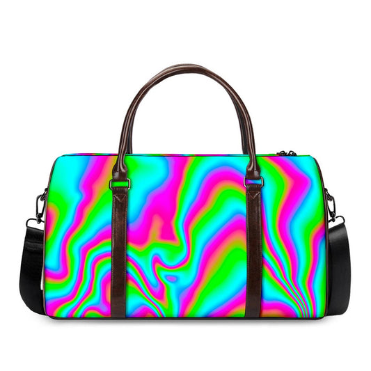 Abstract Psychedelic Trippy Print Duffle Bag