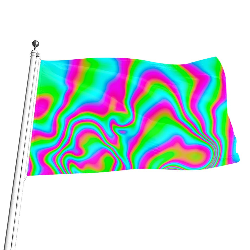 Abstract Psychedelic Trippy Print Flag