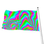 Abstract Psychedelic Trippy Print Flag