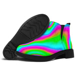 Abstract Psychedelic Trippy Print Flat Ankle Boots