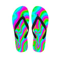 Abstract Psychedelic Trippy Print Flip Flops