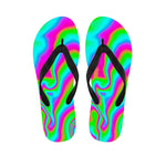 Abstract Psychedelic Trippy Print Flip Flops