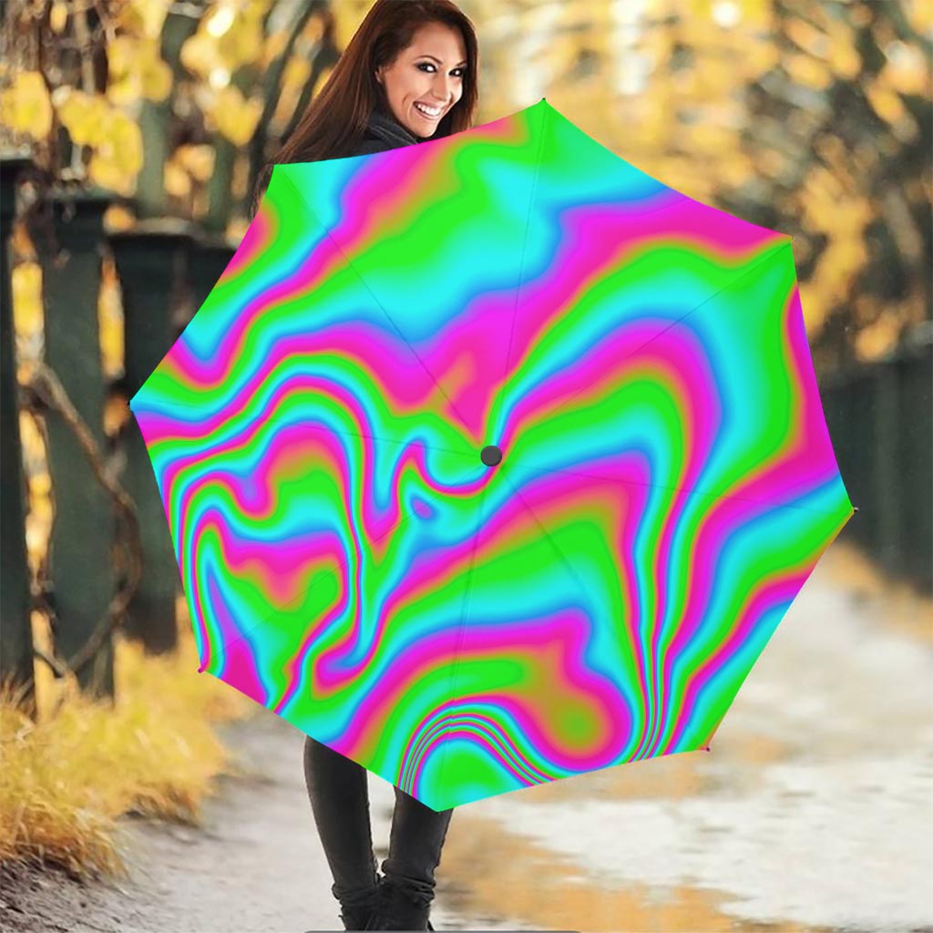 Abstract Psychedelic Trippy Print Foldable Umbrella