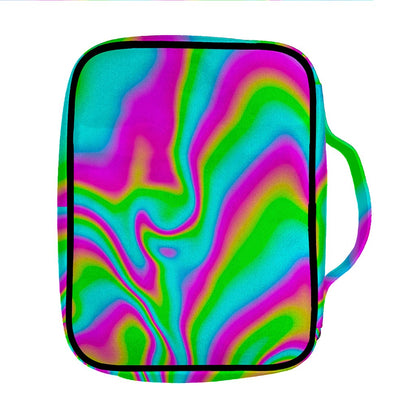 Abstract Psychedelic Trippy Print Front Pocket Bible Bag