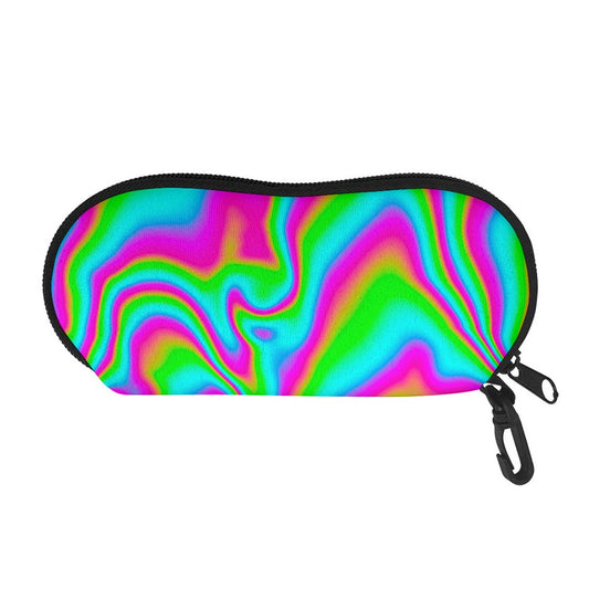 Abstract Psychedelic Trippy Print Glasses Case