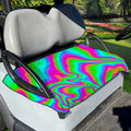Abstract Psychedelic Trippy Print Golf Cart Seat Cover