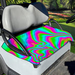 Abstract Psychedelic Trippy Print Golf Cart Seat Cover
