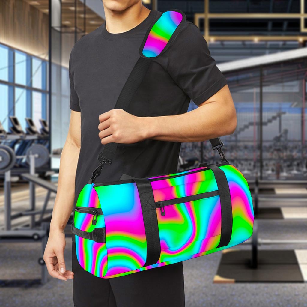 Abstract Psychedelic Trippy Print Gym Bag