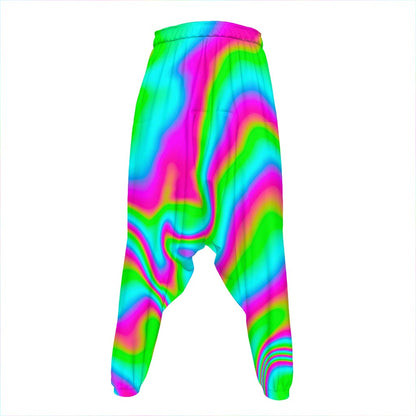 Abstract Psychedelic Trippy Print Hammer Pants