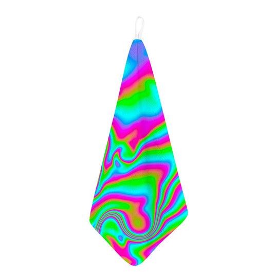 Abstract Psychedelic Trippy Print Hand Towel