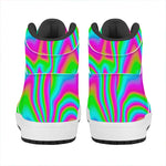 Abstract Psychedelic Trippy Print High Top Leather Sneakers