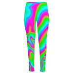 Abstract Psychedelic Trippy Print High-Waisted Pocket Leggings