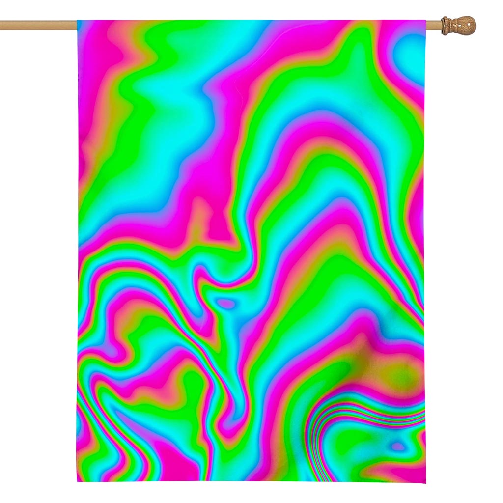 Abstract Psychedelic Trippy Print House Flag
