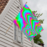 Abstract Psychedelic Trippy Print House Flag
