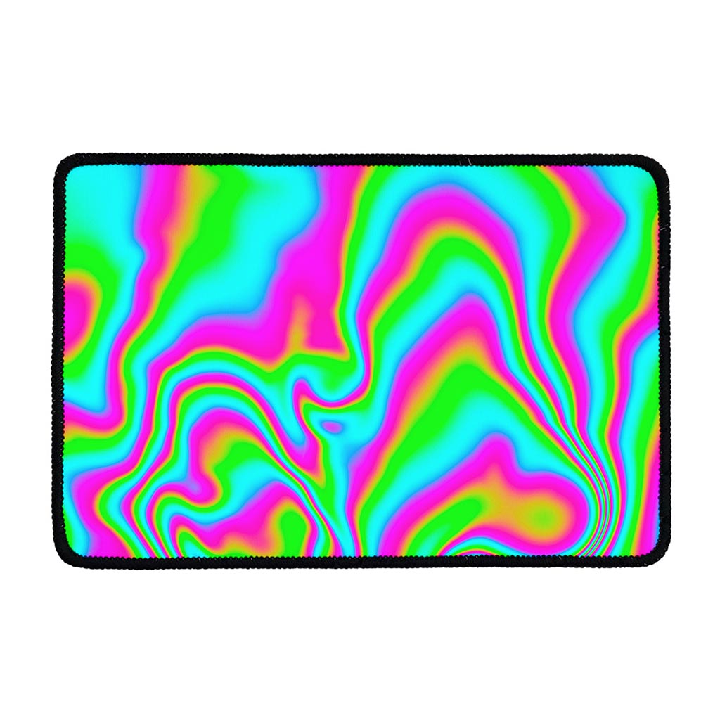 Abstract Psychedelic Trippy Print Kitchen Mat