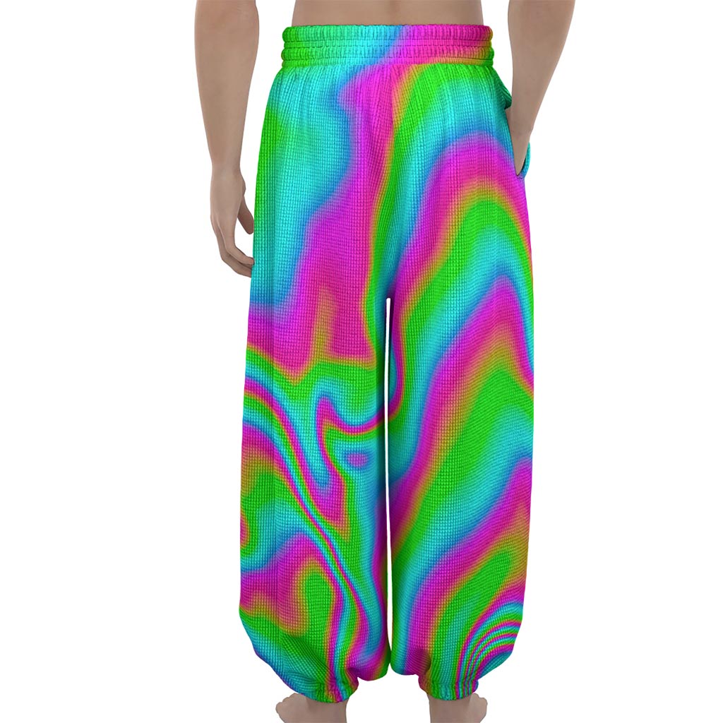 Abstract Psychedelic Trippy Print Lantern Pants