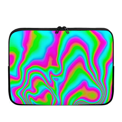 Abstract Psychedelic Trippy Print Laptop Sleeve