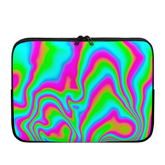 Abstract Psychedelic Trippy Print Laptop Sleeve