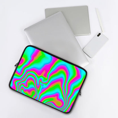 Abstract Psychedelic Trippy Print Laptop Sleeve