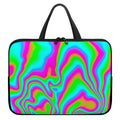 Abstract Psychedelic Trippy Print Laptop Sleeve With Handle