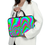 Abstract Psychedelic Trippy Print Laptop Sleeve With Handle