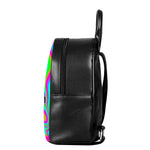 Abstract Psychedelic Trippy Print Leather Backpack