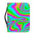 Abstract Psychedelic Trippy Print Leather Bible Cover